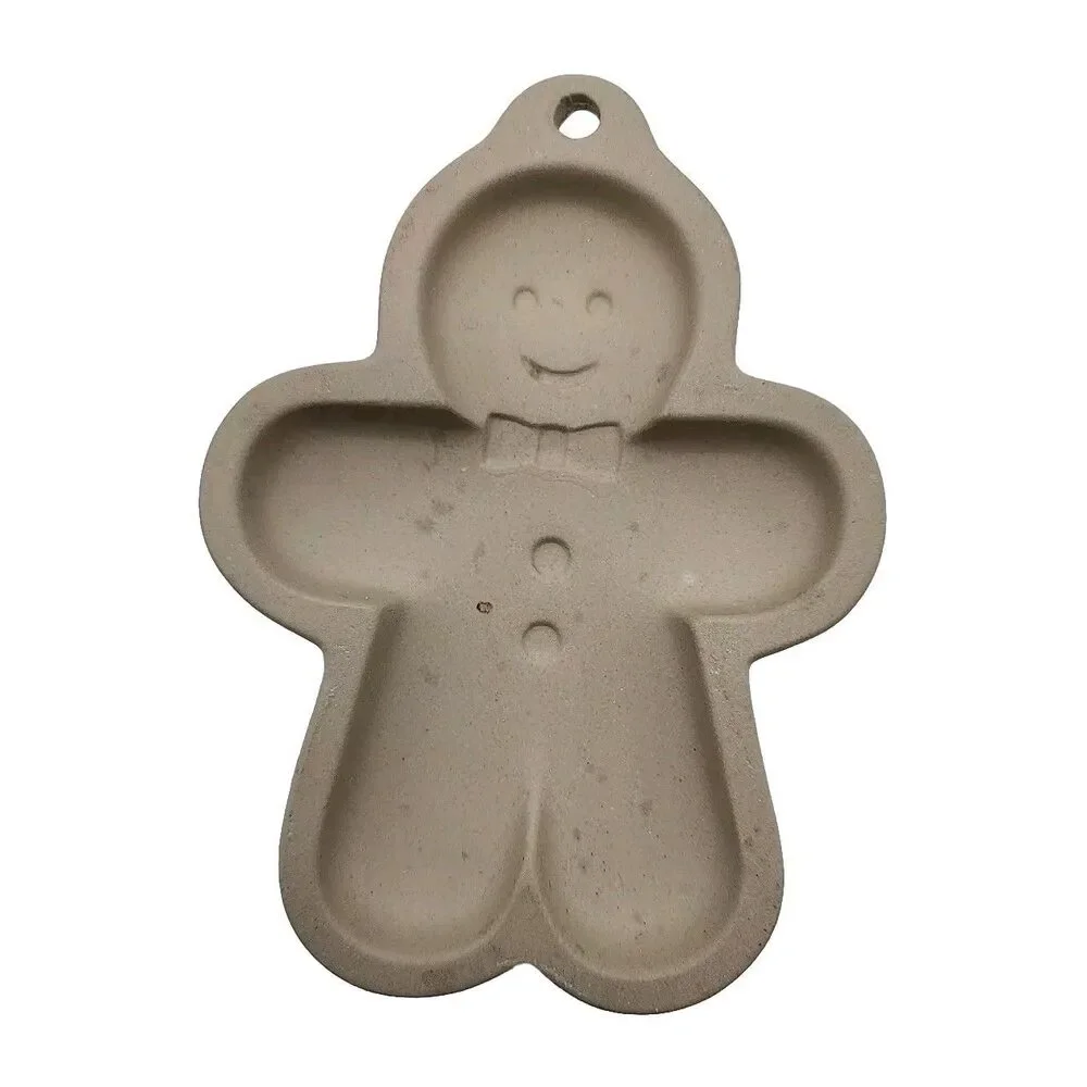Stoneware Cookie Molds Lot 4:  Brown Bag, Pampered Chef, World Market